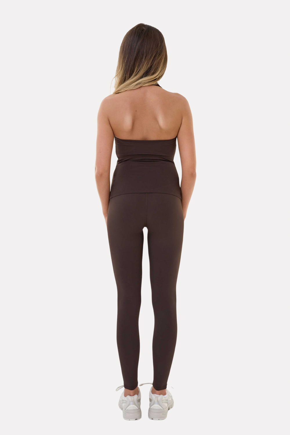 BHA Core Espresso Halter Set - Halter Top & Wrap Leggings